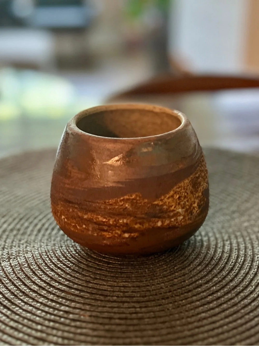 CB2 Havenly Cade Pottery Planter Pot Vase Brown Ceramic Textured